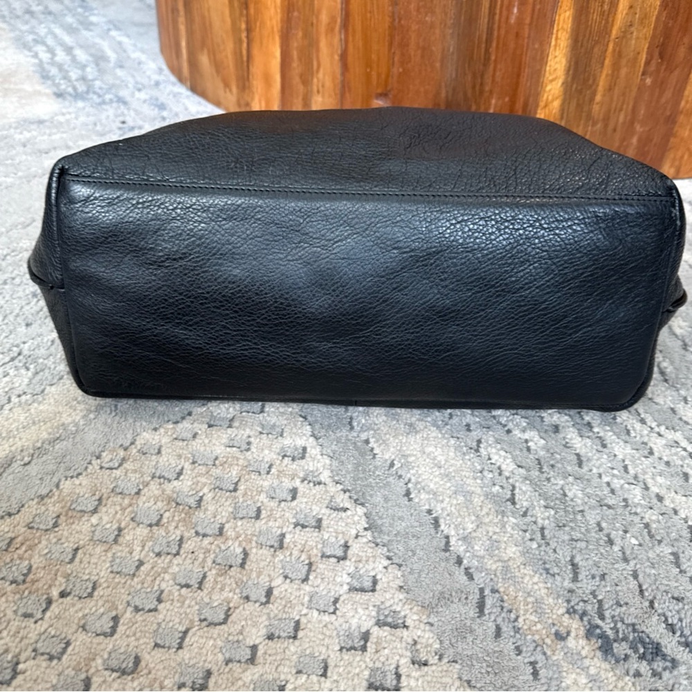 Tory Burch Tote Handbag Shoulder Bag Black Pebbled Leather Read F - Picture 10 of 14